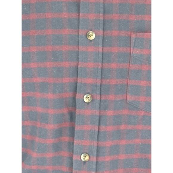UNTUCKit Red and Blue 100% Cotton Long Sleeve Button Up Shirt - Medium - Picture 3 of 7